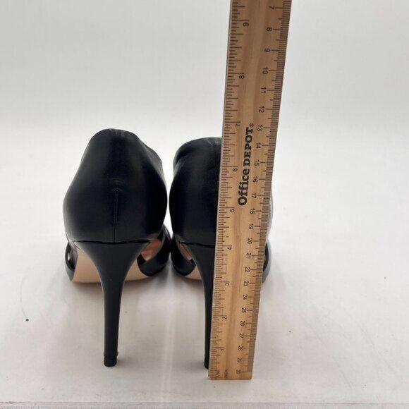 Pazzion Black Women Sexy Open Almond Toe High Heeled D'Orsay Pumps - Picture 4 of 7